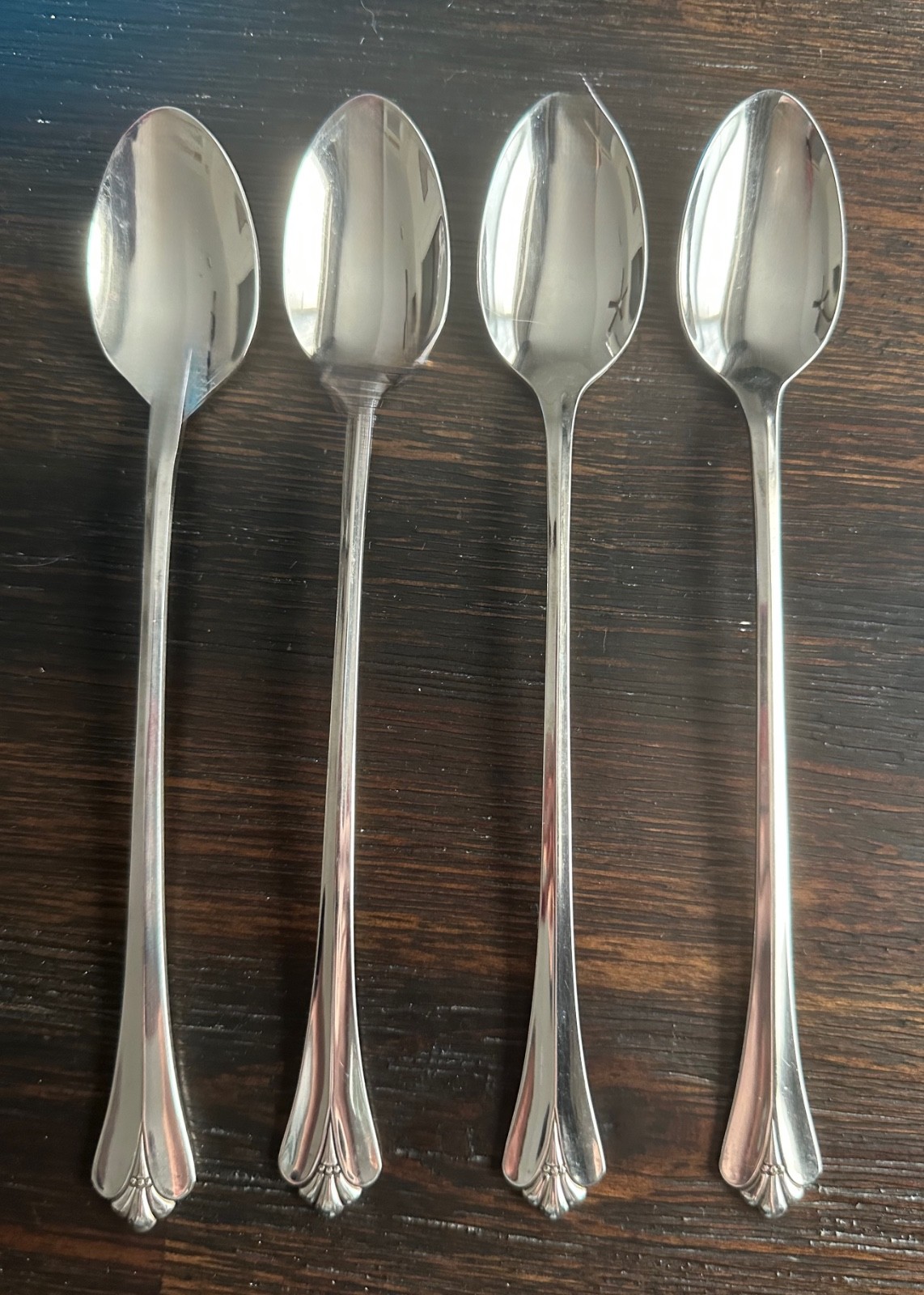 Royal Flute LONG SPOONS [Set of 4] ONEIDA Community Stainless ICED TEA