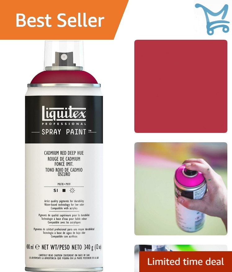 Spray Paint Acrylic Matte 12oz Cad Red Deep Hue Waterproof Low Odor