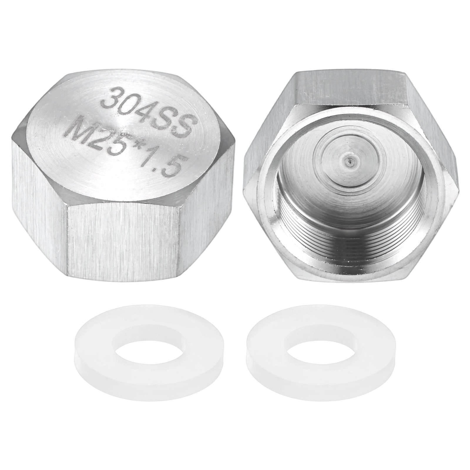 2-Pack Hex End Cap, M25*1.5 m Female Thread Pipe Fitting