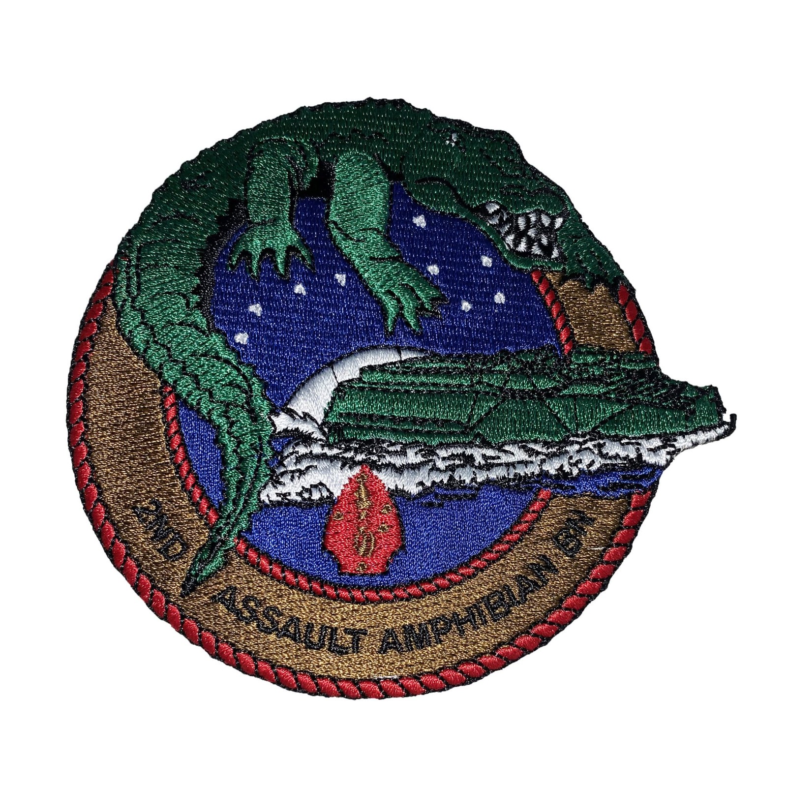 2nd Assault Amphibian Bn Patch – Hook and Loop