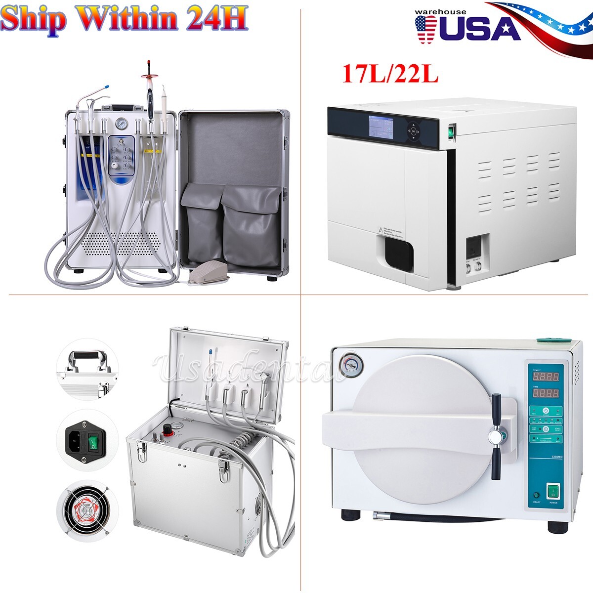 Dental Autoclave Steam Sterilizer Class B Vacuum Sterilizer/Portable Dental Unit