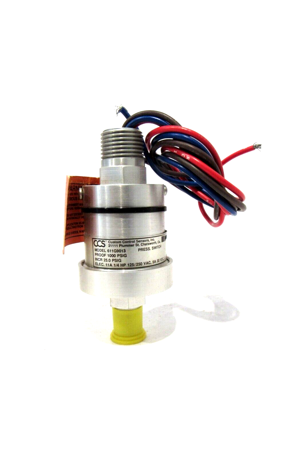 NEW CUSTOM CONTROL SENSORS 611G9013 PRESSURE SWITCH