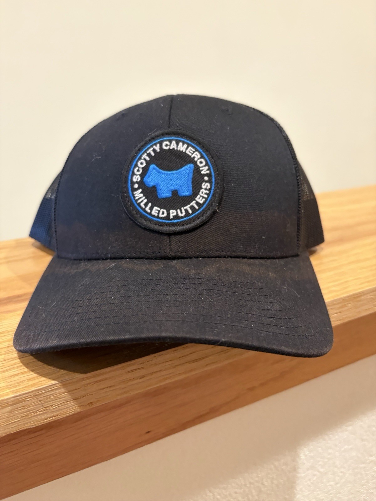 Scotty Cameron Blue Scotty Dog Round Patch Trucker Hat