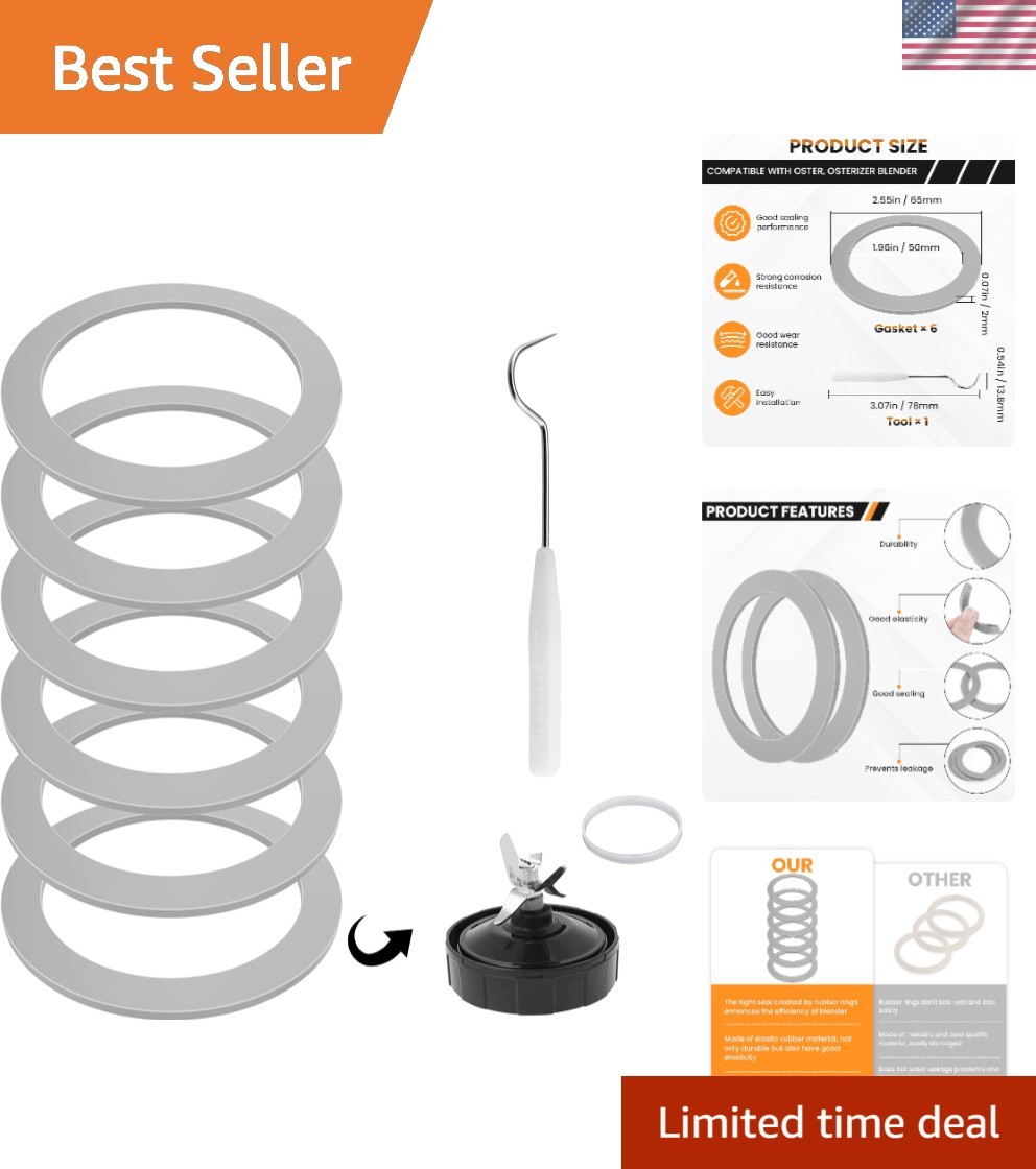 6 O-Ring Gaskets & Installation Tool for Os*terizer: Leak-Proof Efficiency