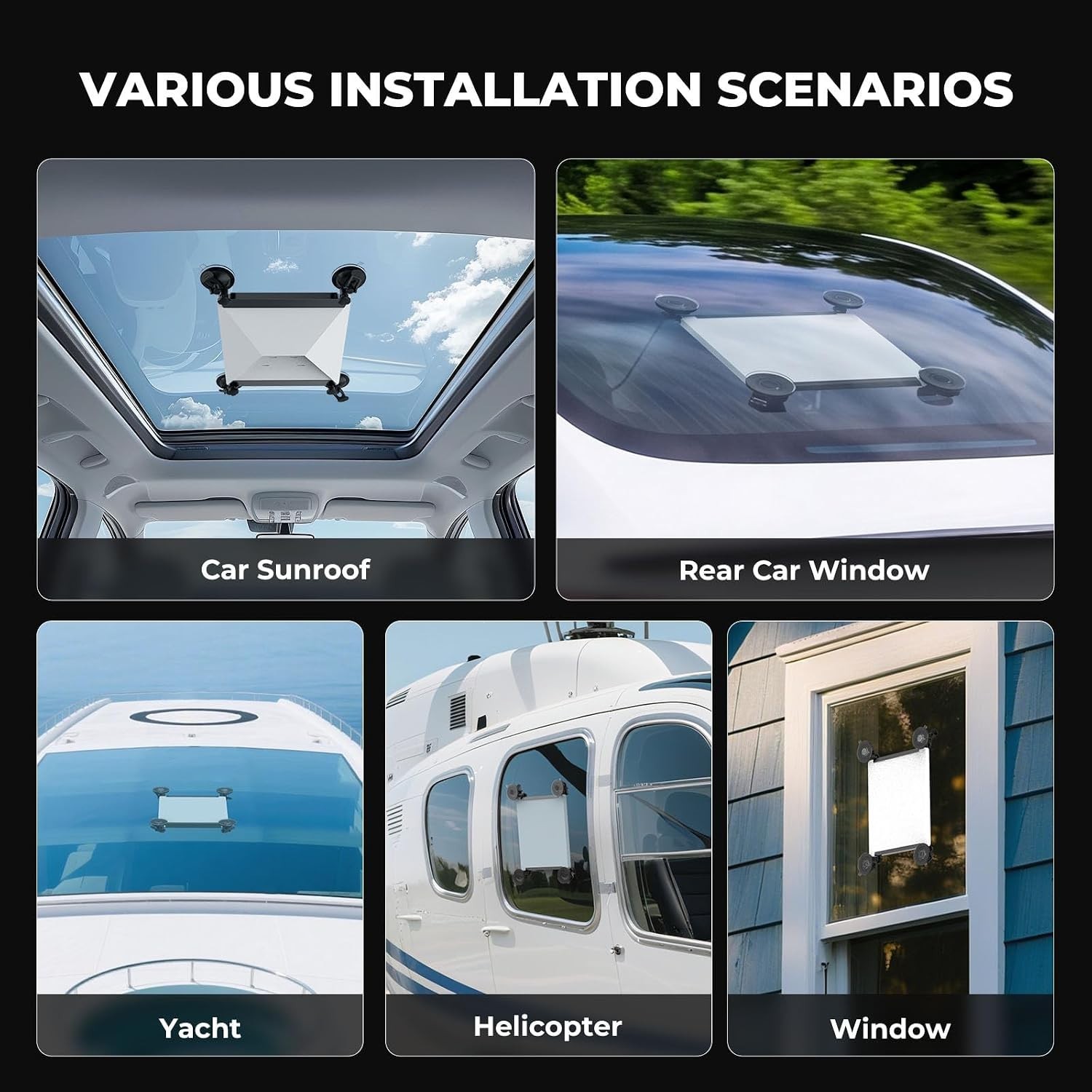 Starlink Mini Mount - Locking Suction Cup with Anti-Shake Tech, No Assembly for