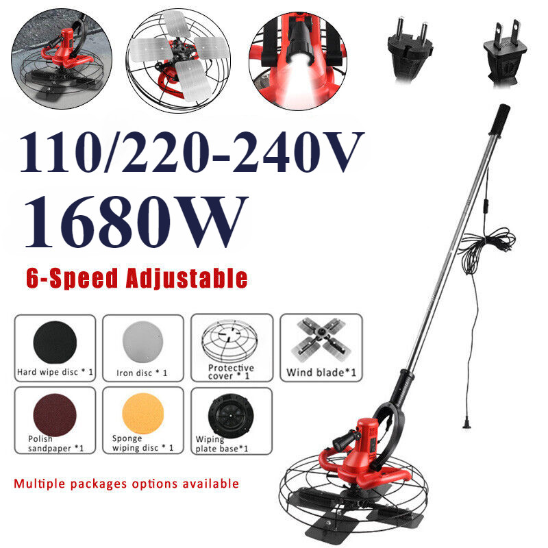 1680W Cement Trowel Concrete Floor Electric Polishing Sander Trowel Calender New