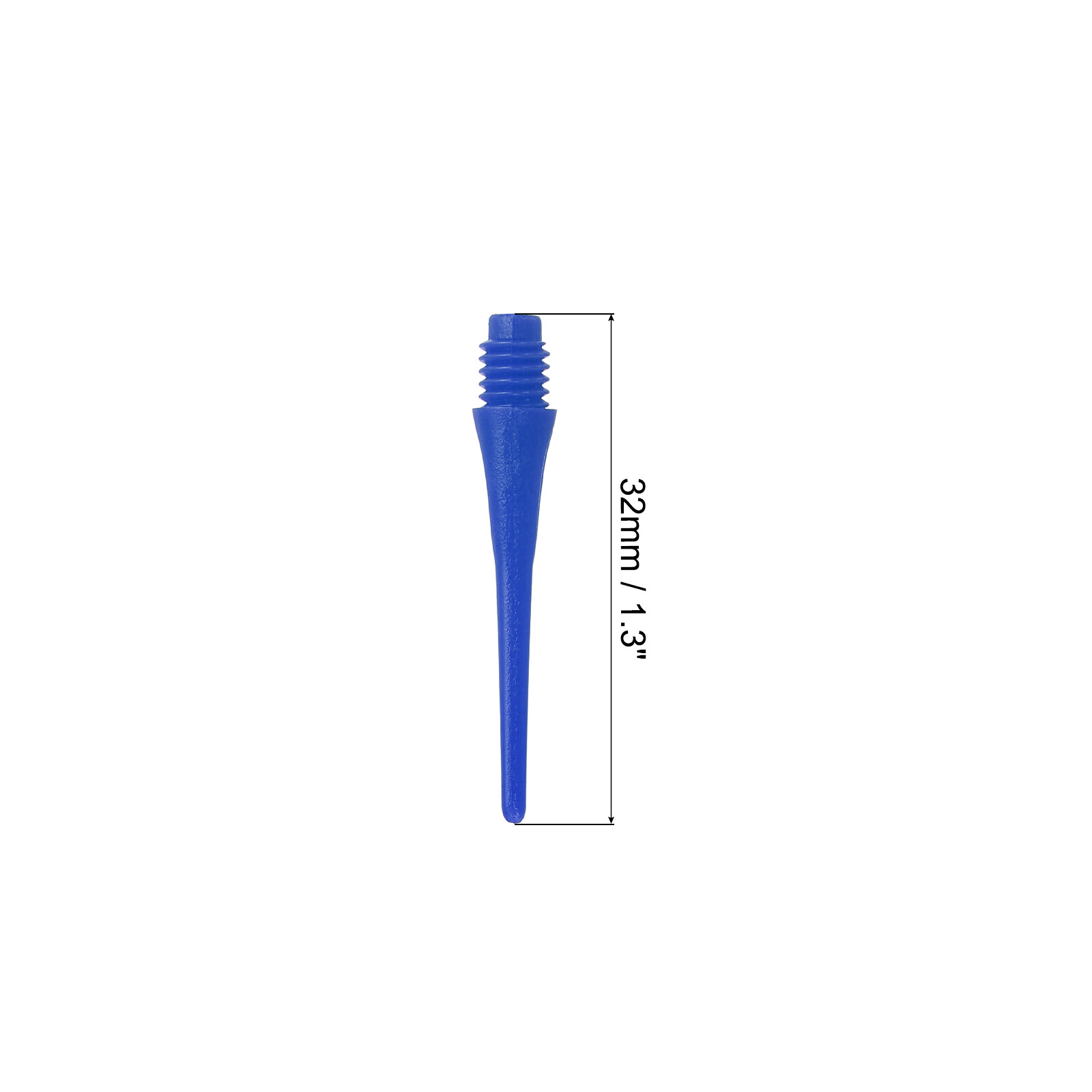 100Pcs 2BA Thread Plastic Soft Tip Dart Points Replacement Accessories, Blue