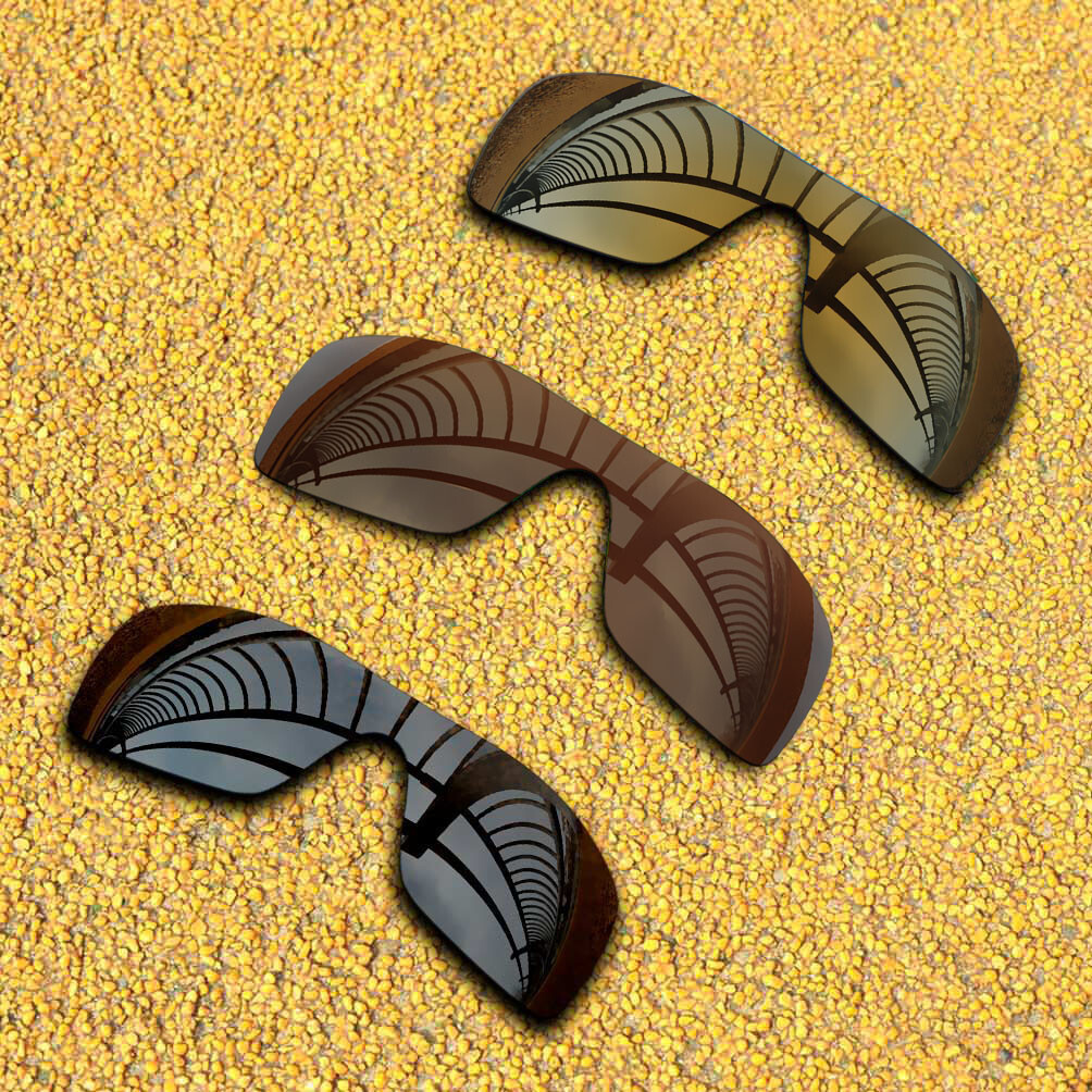 3Set Lenses Replacement for-Oakley Batwolf Polarized-Black&Copper&Brown