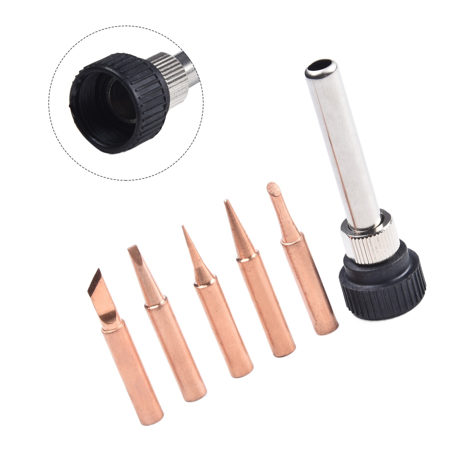Copper Soldering Iron Tips 6pcs Tips for Various Soldering Applications