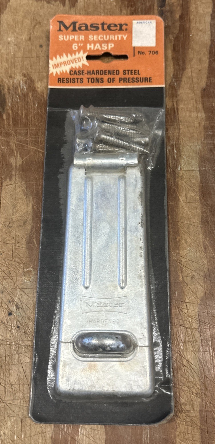 Master 6"Hasp Super Security Hasp Master Padlock Hasp Barn Door lock Steel No706