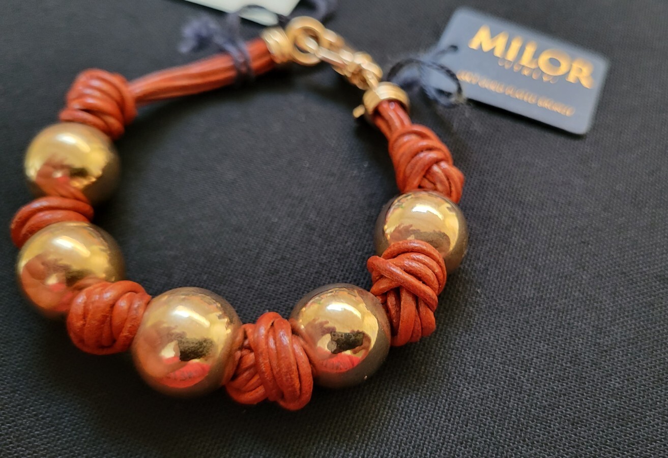 Milor Italy Bronze Leather Bracelet