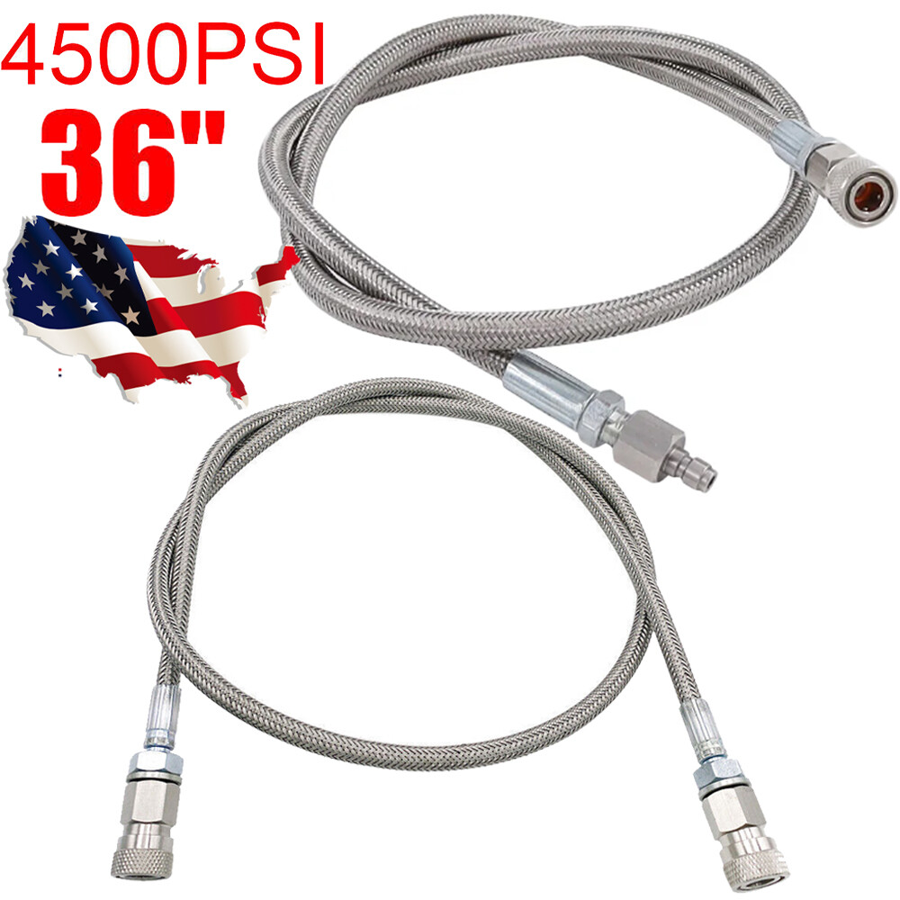 Extension 36'' Stainless Steel Filling Hose Whip  Air Fill Station USA