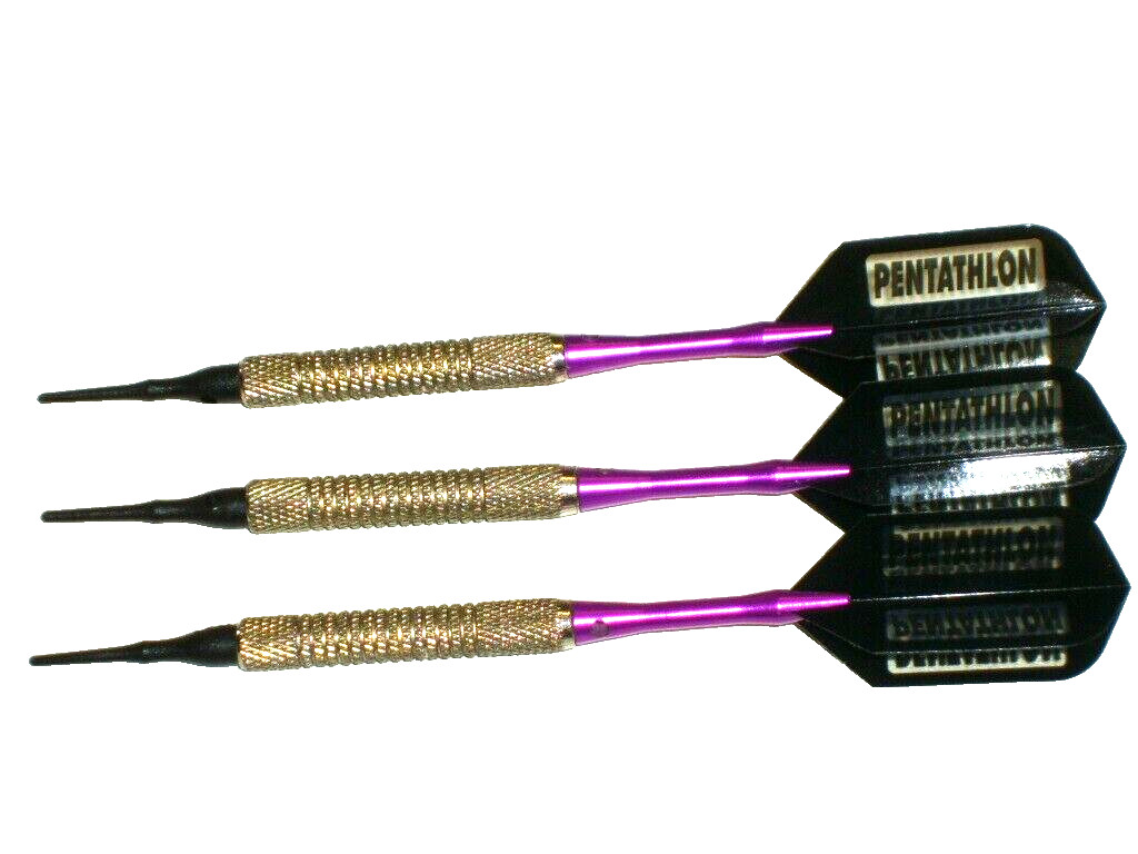 Soft Tip Darts, Used 13 Gram Plated, New Aluminum Shafts & Flights #022