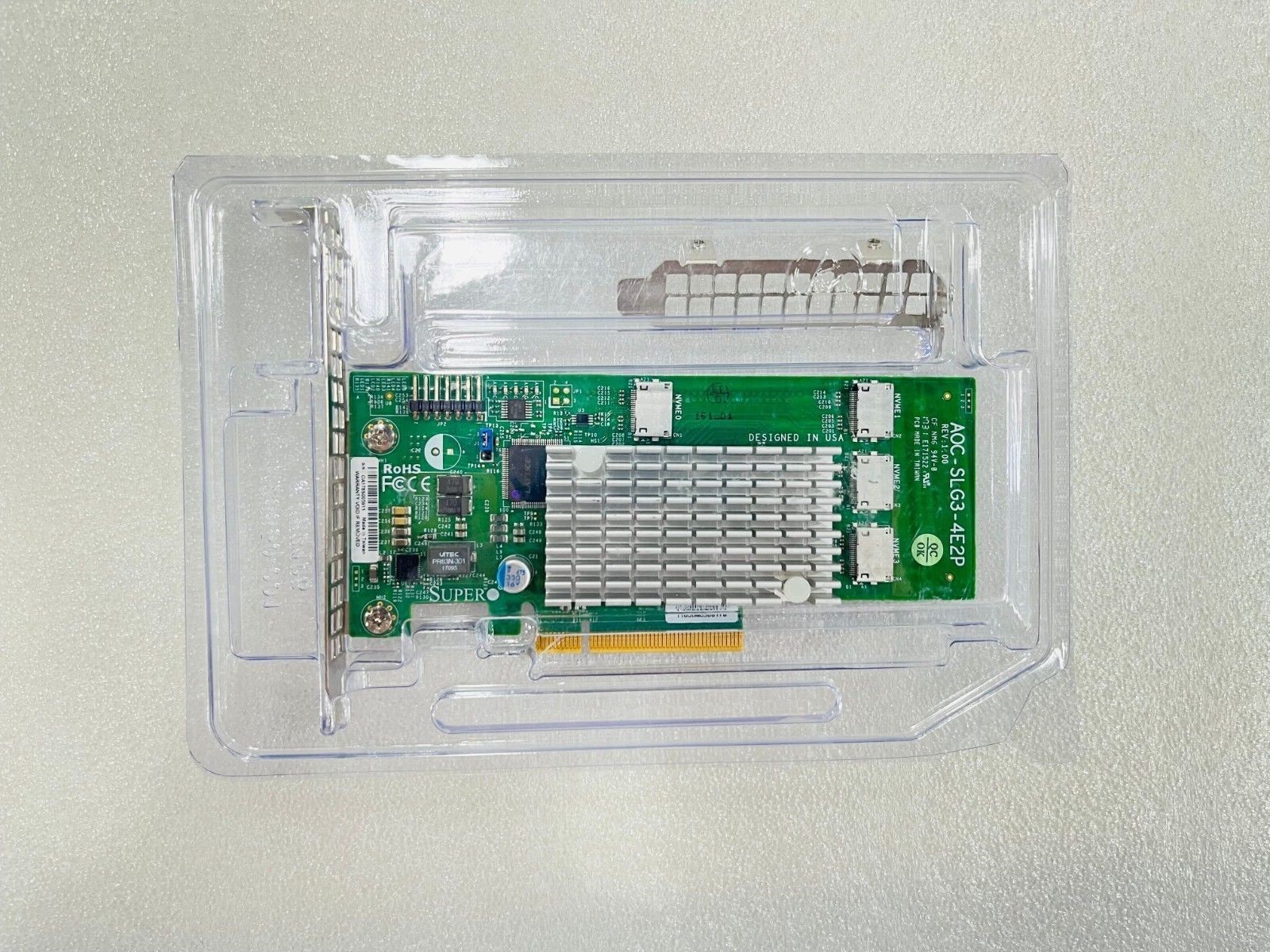 Supermicro AOC-SLG3-4E2P PCIe to SFF-8611 NVME U.2 Quad-Port Host Bus Adapter