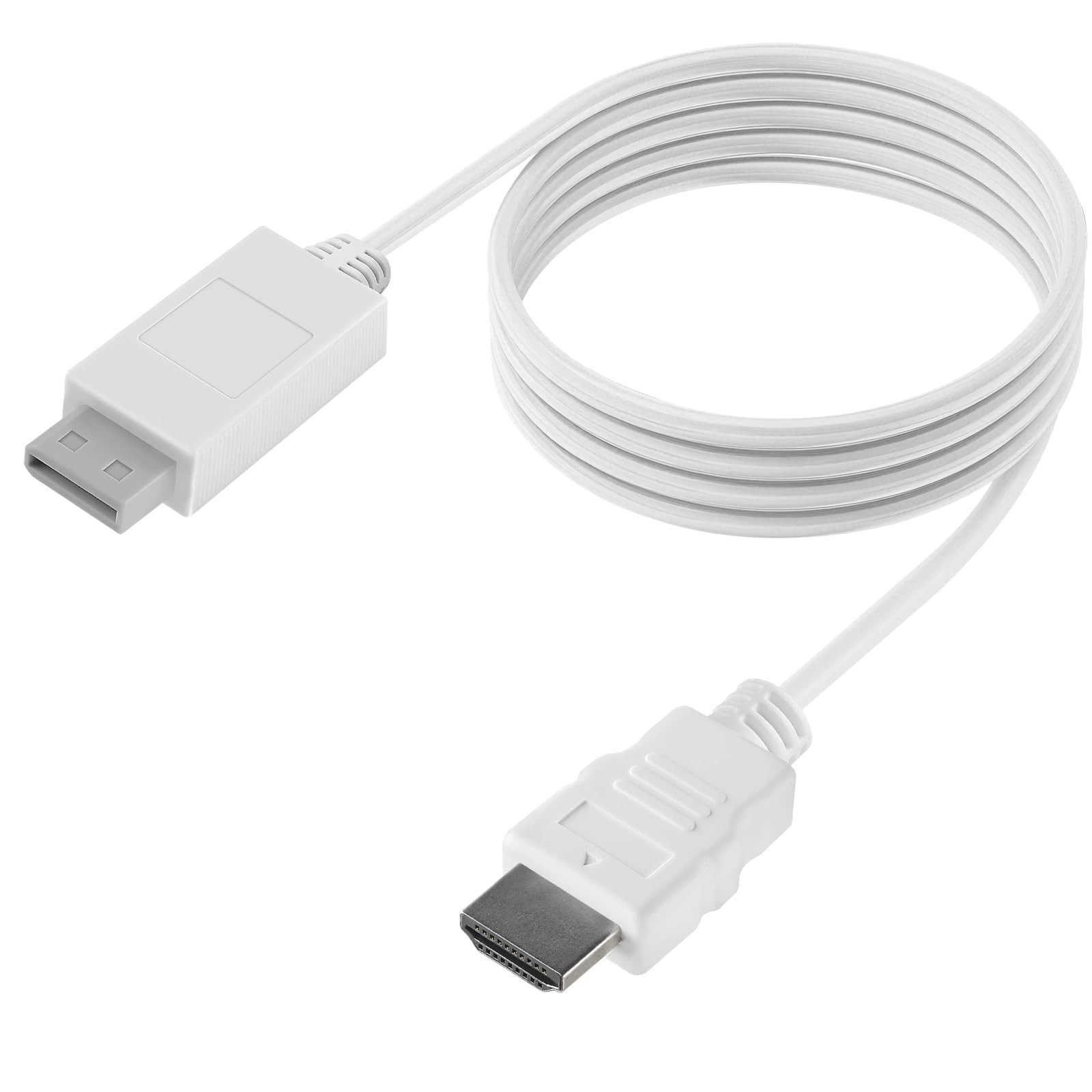 HOXIBSL 5ft WII to HDMI Converter Cable Adapter,for use with Full HD White