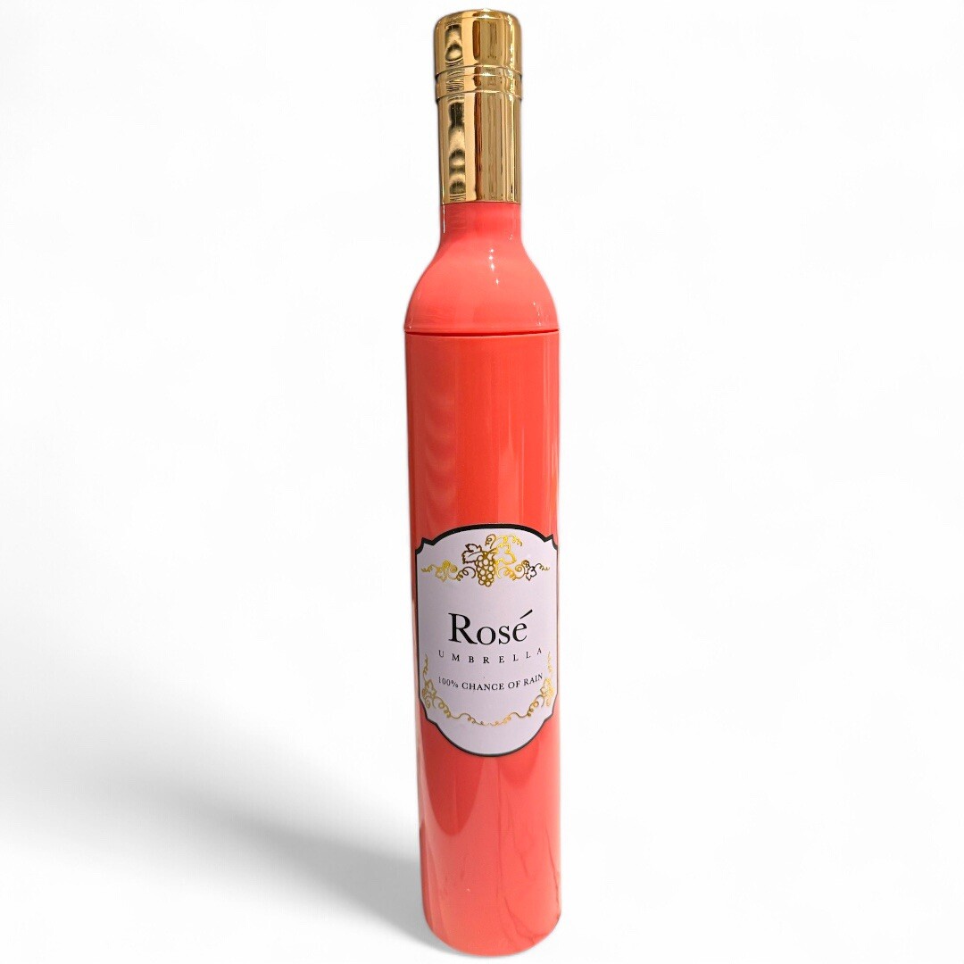 Rose Wine Bottle 100% Chance Of Rain Umbrella