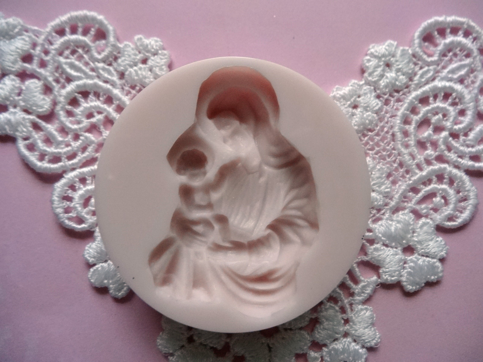 FIRST COMMUNION Virgin and Jesus II silicone mold fondant APPROVED FOR FOOD
