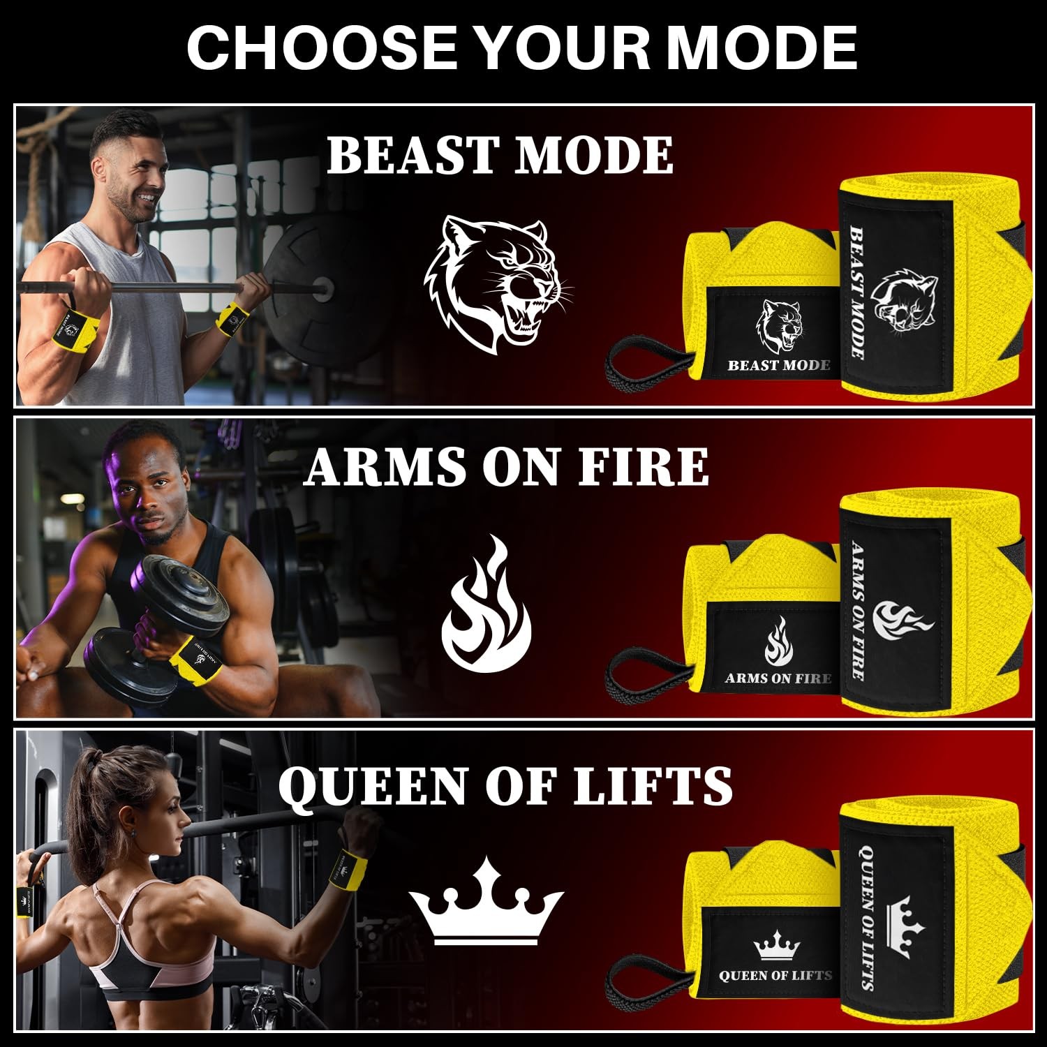 Weightlifting Wrist Wraps with Thumb Loop 18" HeavyDuty Support for