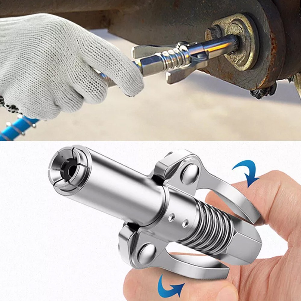 Grease Gun Coupler For 1/8 NPT Fitting 10000 PSI Locking Sealing #/