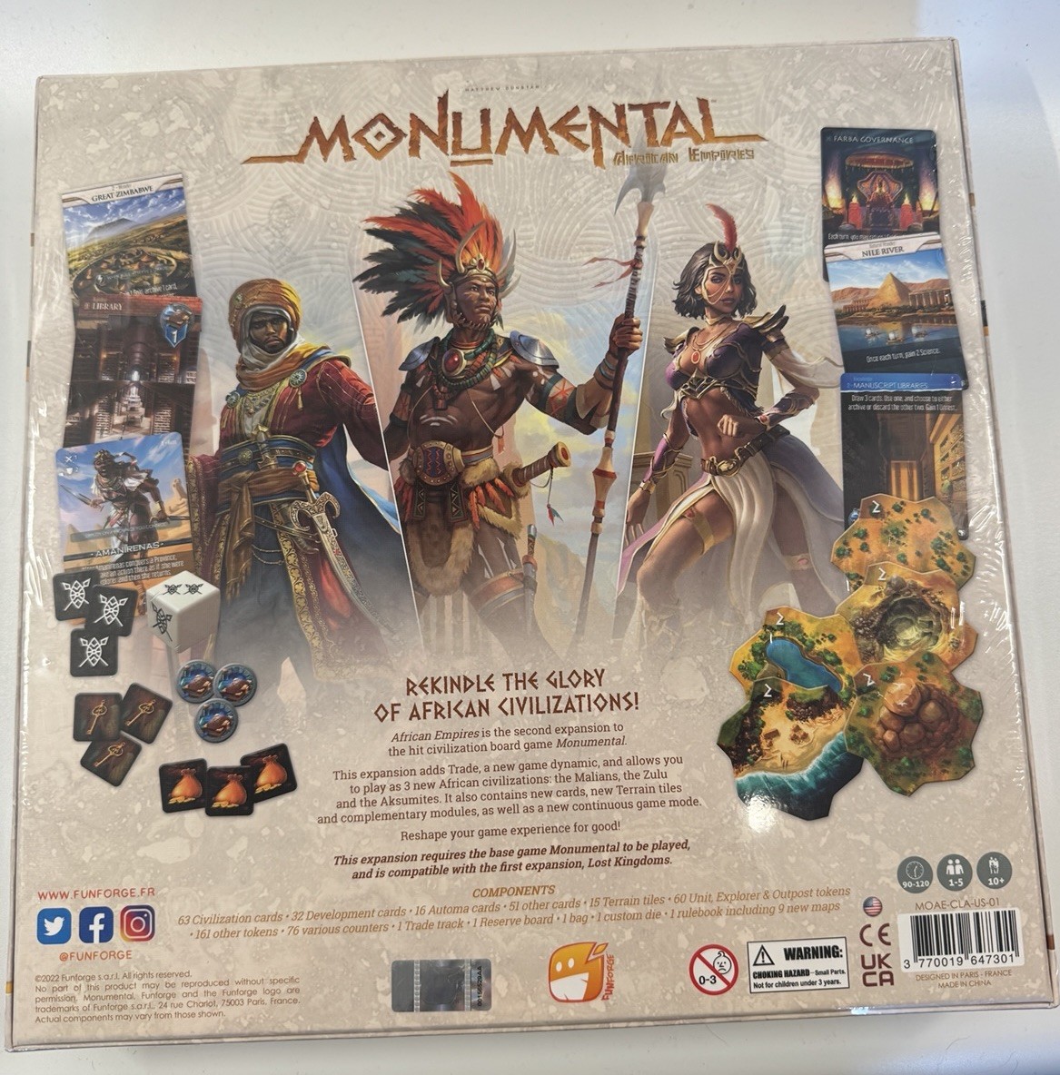 Funforge Monumental: African Empires Civilization Box Matthew Dunstan