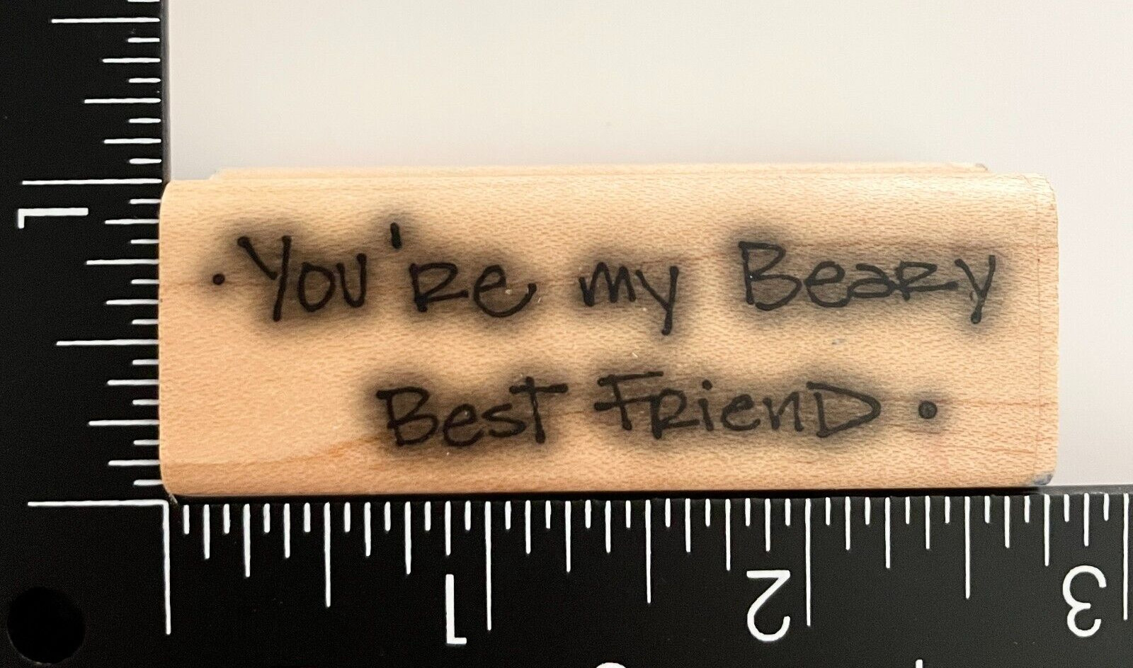 Imaginations You're My Beary Best Friend Wood Mounted Rubber Stamp