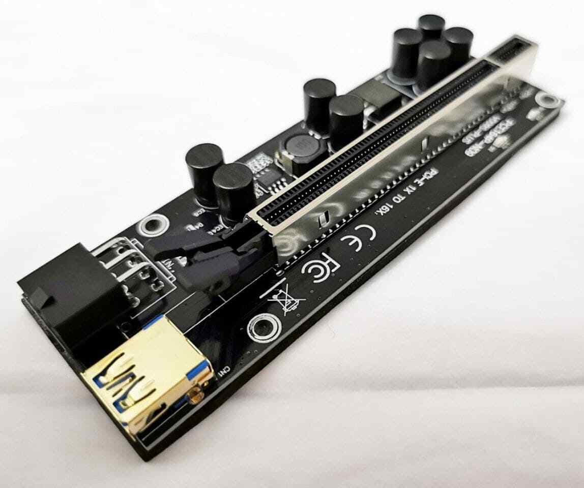 GPU Riser V009S-PLUS PCE164p-N09 PCI-E 1X TO 16X ADAPTER ✅✈️�