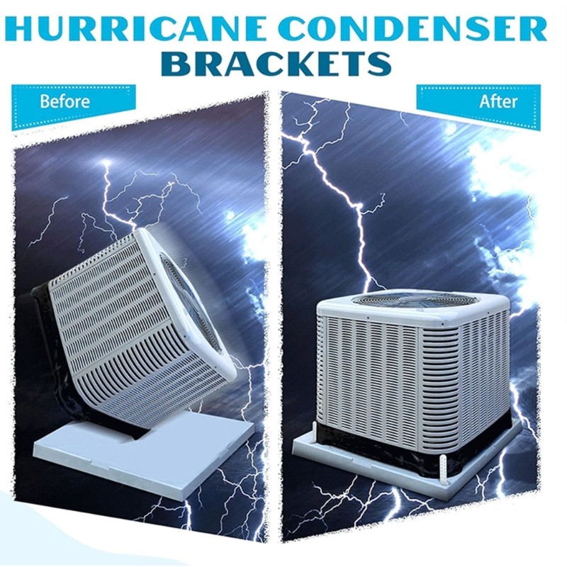 Thick Galvanized Steel Brackets Set for Securing Compressors and Condensers