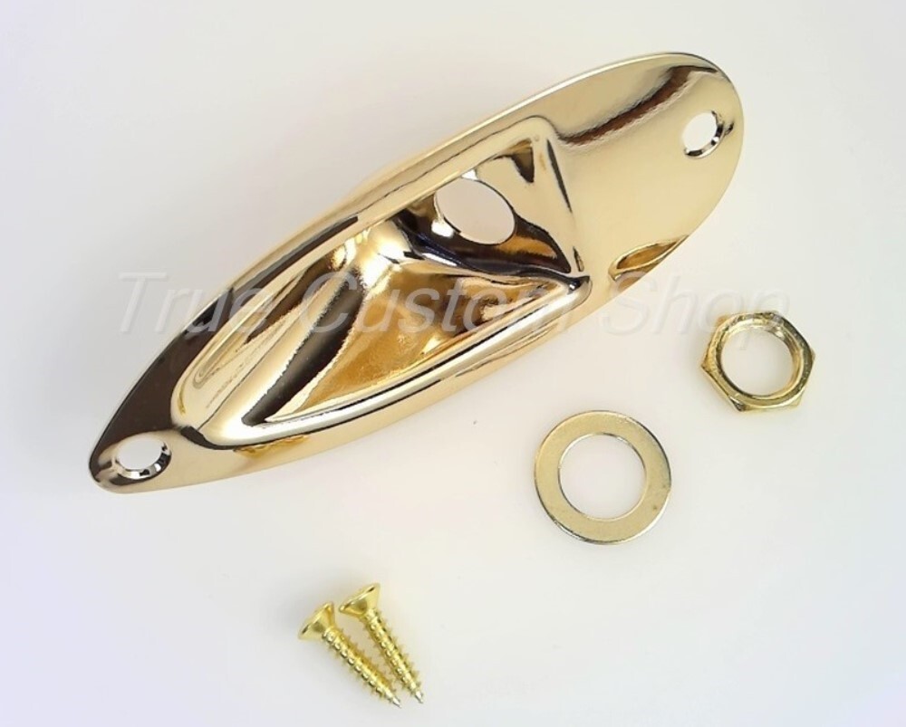 True Custom Shop® Gold Boat Jack & Plate for Fender Stratocaster Screws Included