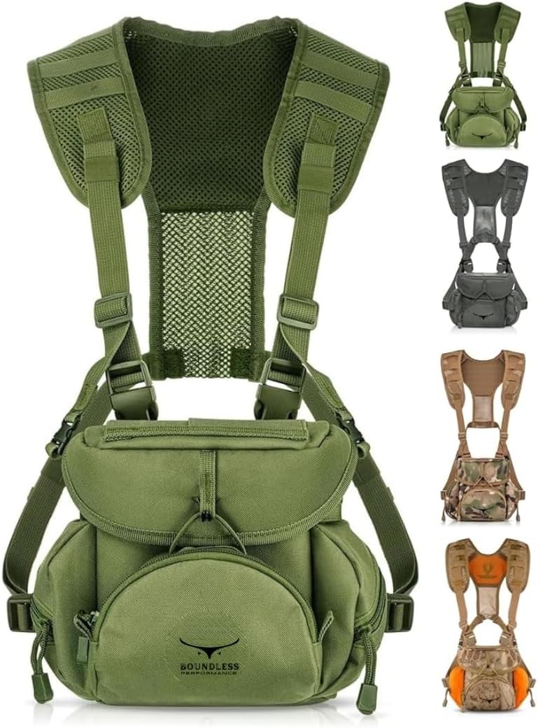 Binocular Harness Chest Pack for Men and Women - Our Bino Green