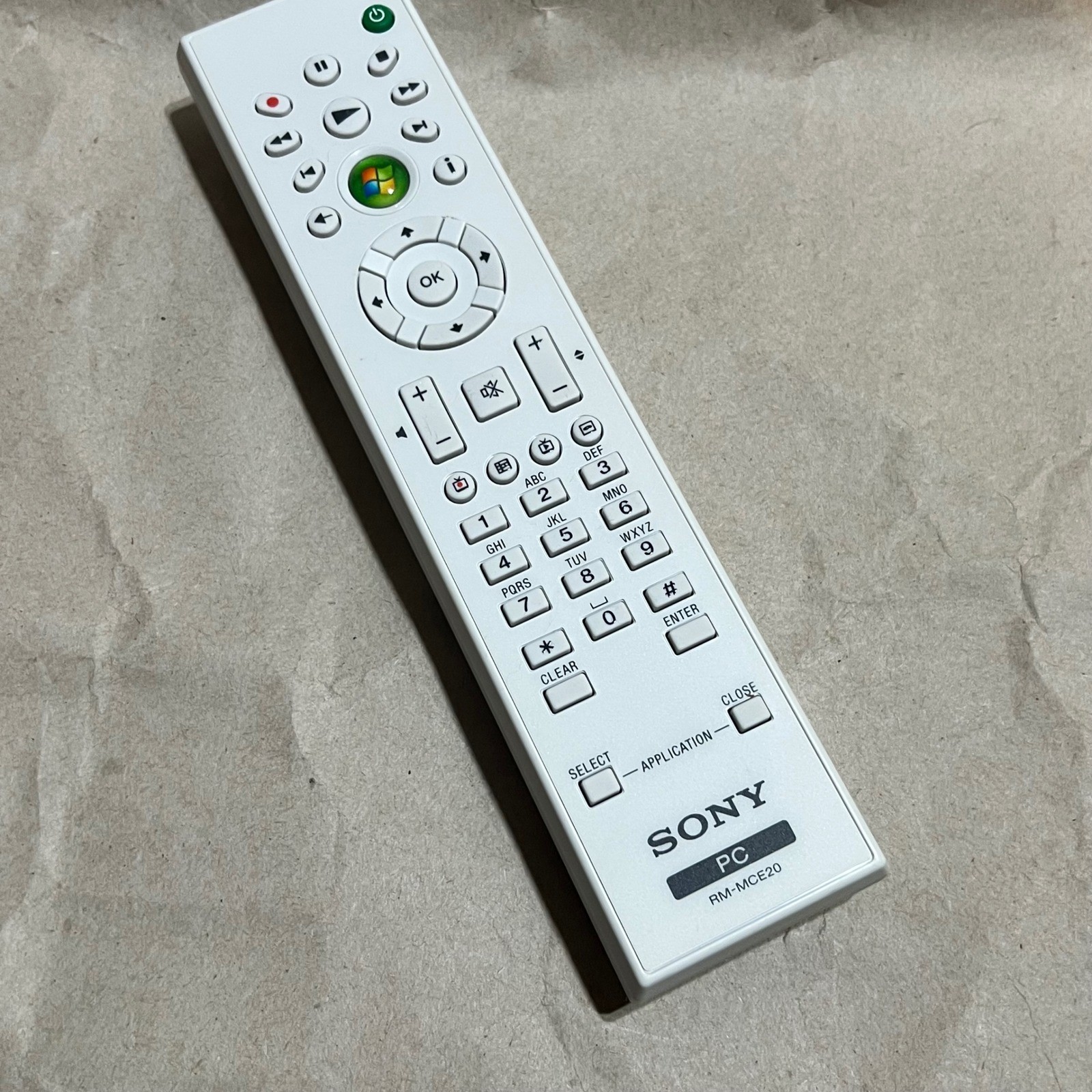 Sony RM-MCE20 PC Remote Control White Media Center Controller