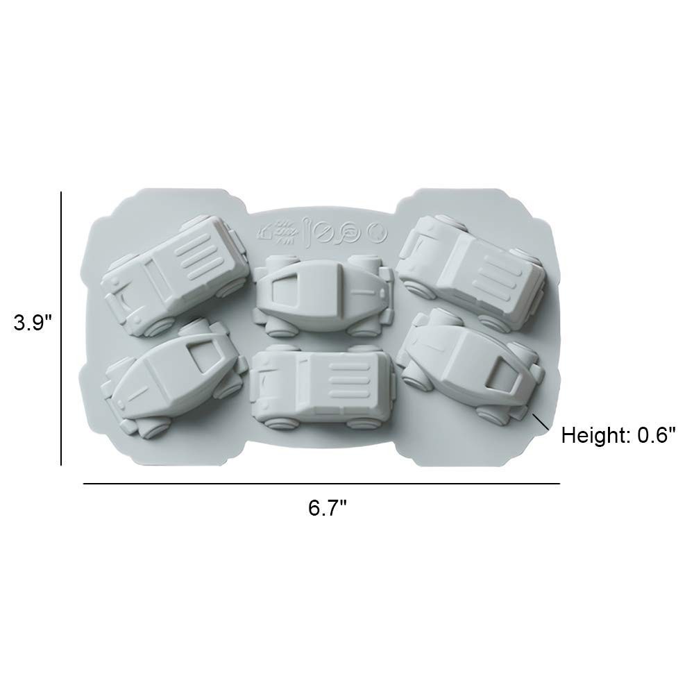 3Pcs Car Silicone Ice Cube Trays Auto Chocolate Molds Jello Random