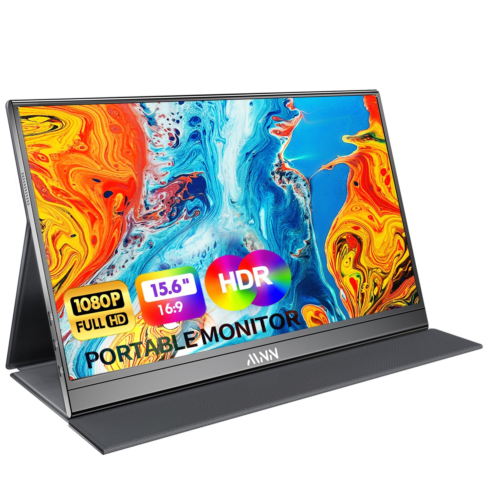 Portable Monitor 15.6inch FHD 1080P USB HDMI Gaming Ultra-Slim IPS Display w/...