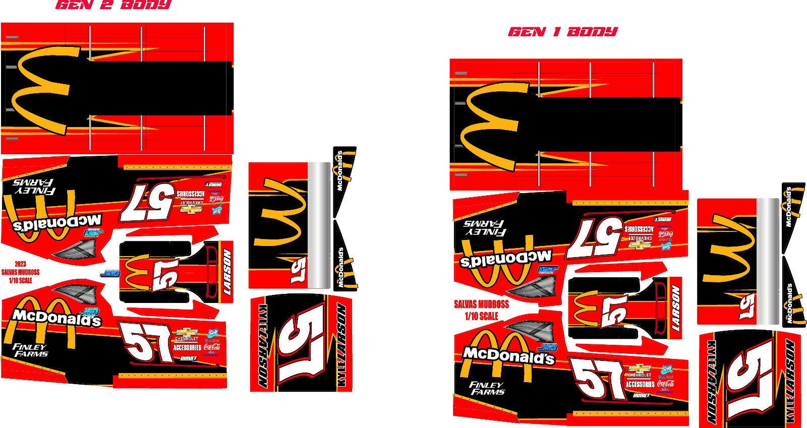SALVAS MUDBOSS TRAXXAS SLASH KYLE LARSON  THEME WRAP
