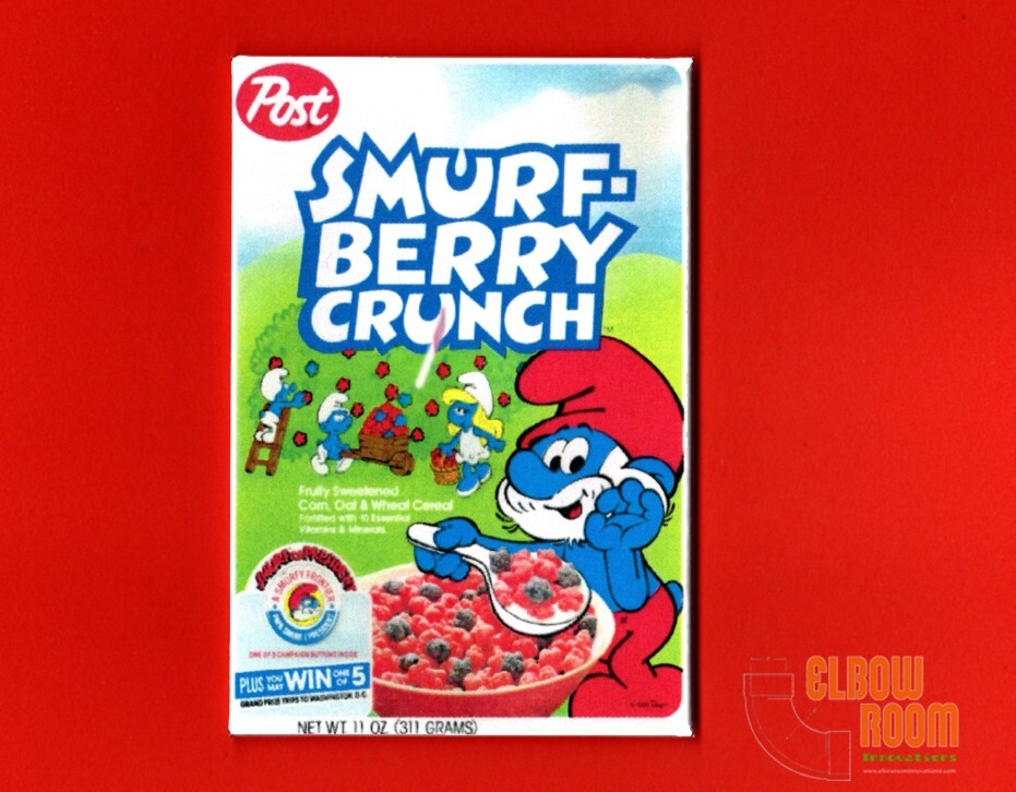 Smurf-Berry Crunch vintage cereal box art 2x3" fridge/locker magnet Post