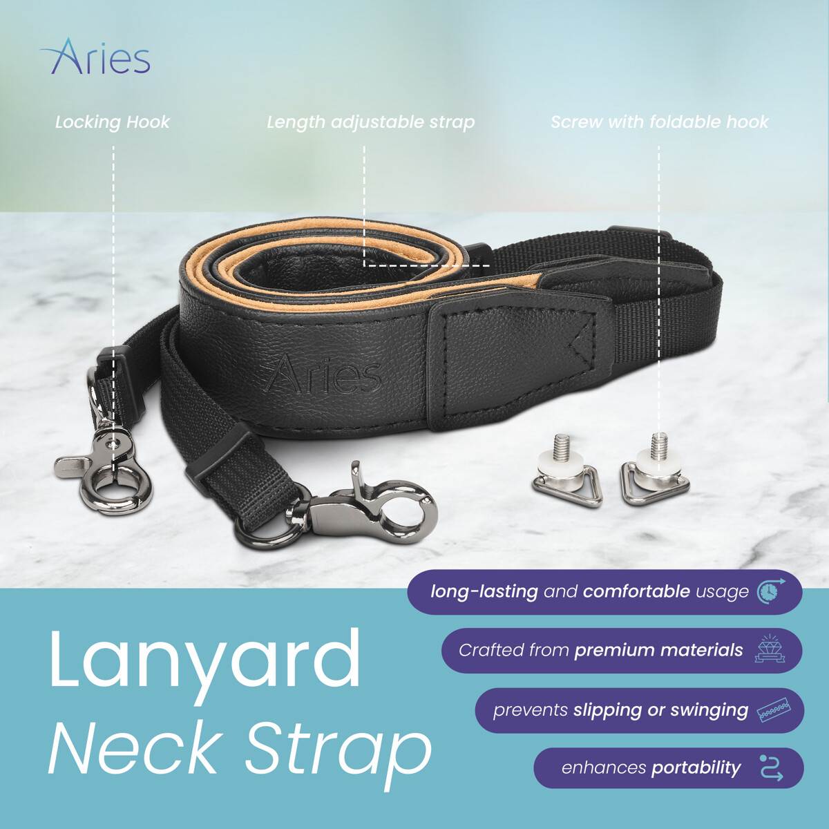 Aries Lanyard Neck Strap for DJI RC2, RC and RC Pro Controller #AR-RCNS-B