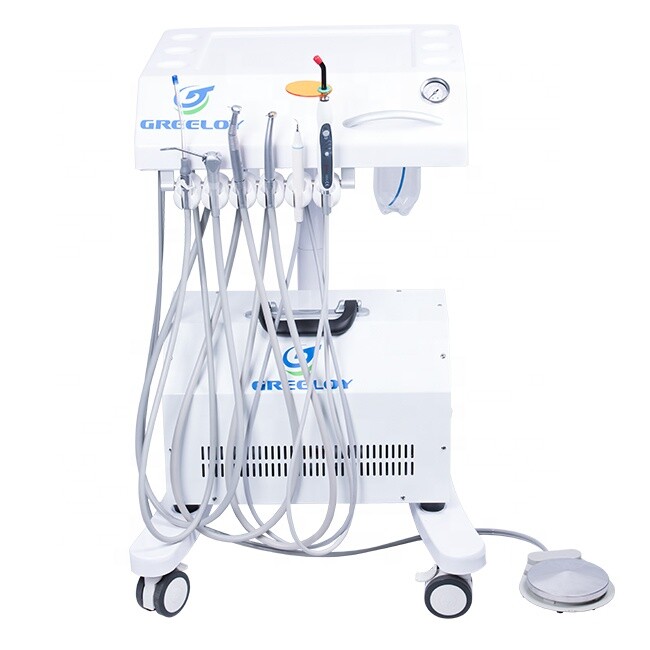 Mobile Dental Unit GU-P302 Veterinary Use With Oil Free Air Compressor 4H US