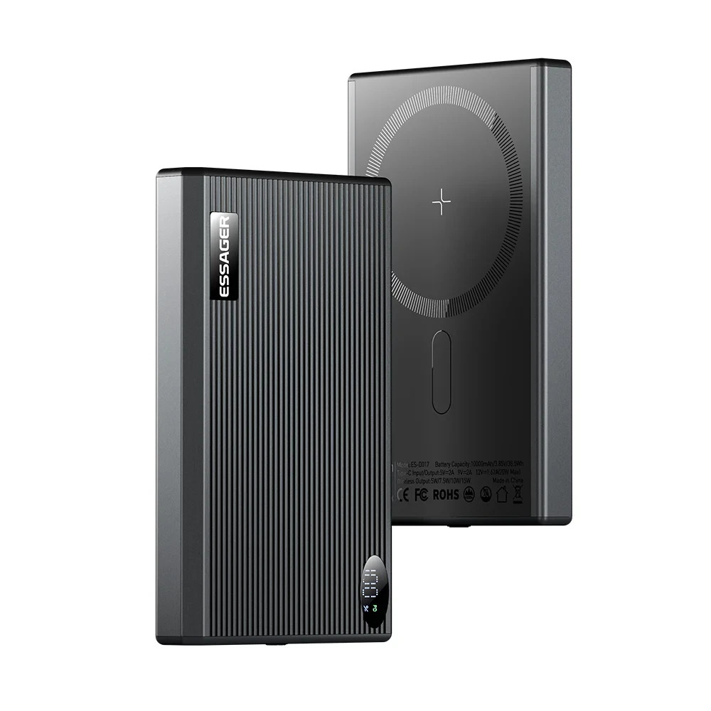 10000mAh Magnetic Powerbank 15W Wireless Power bank PD 20W Fast Charing External