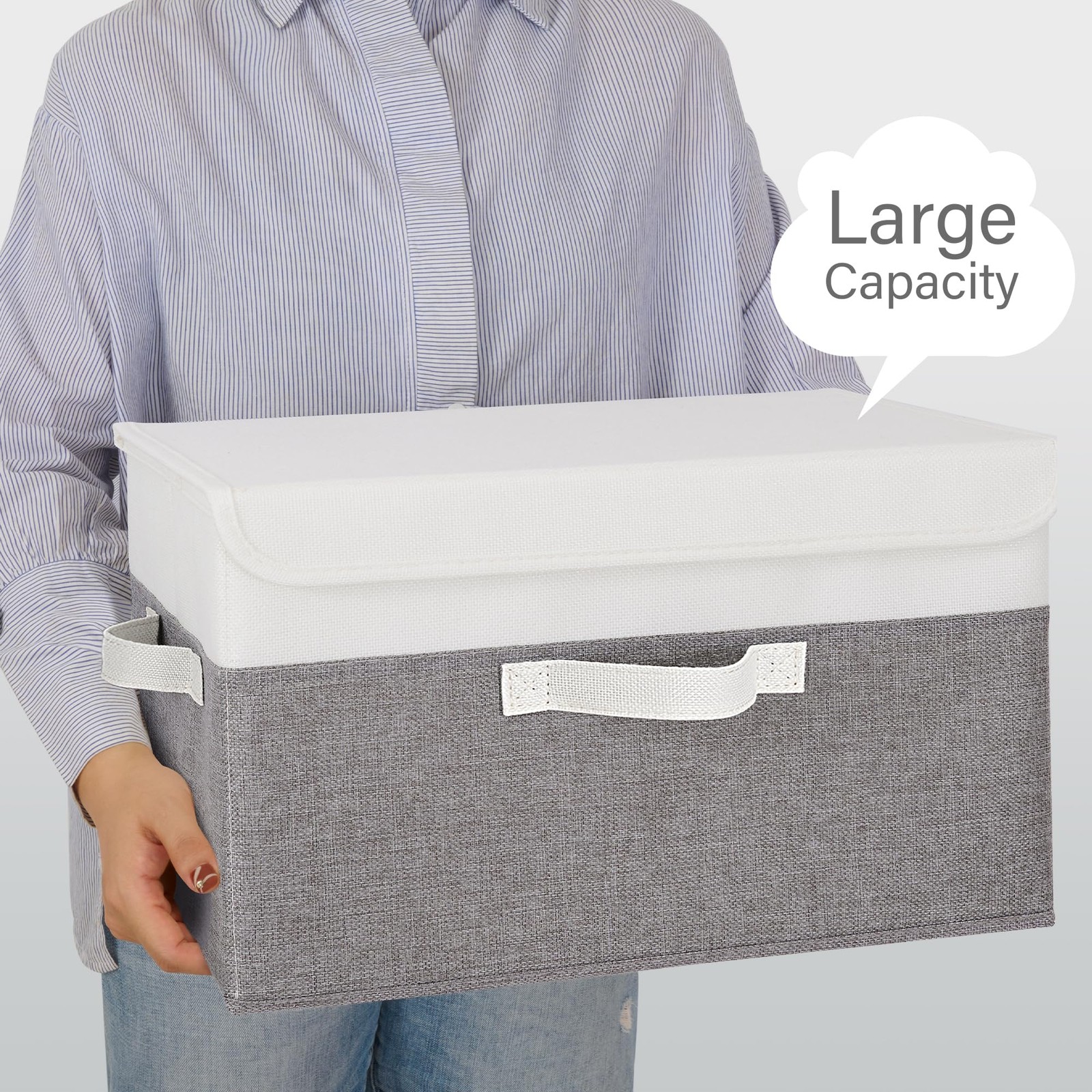 GRANNY SAYS Fabric Storage Boxes, Memory Keepsake Box, Large Storage Bins wit...