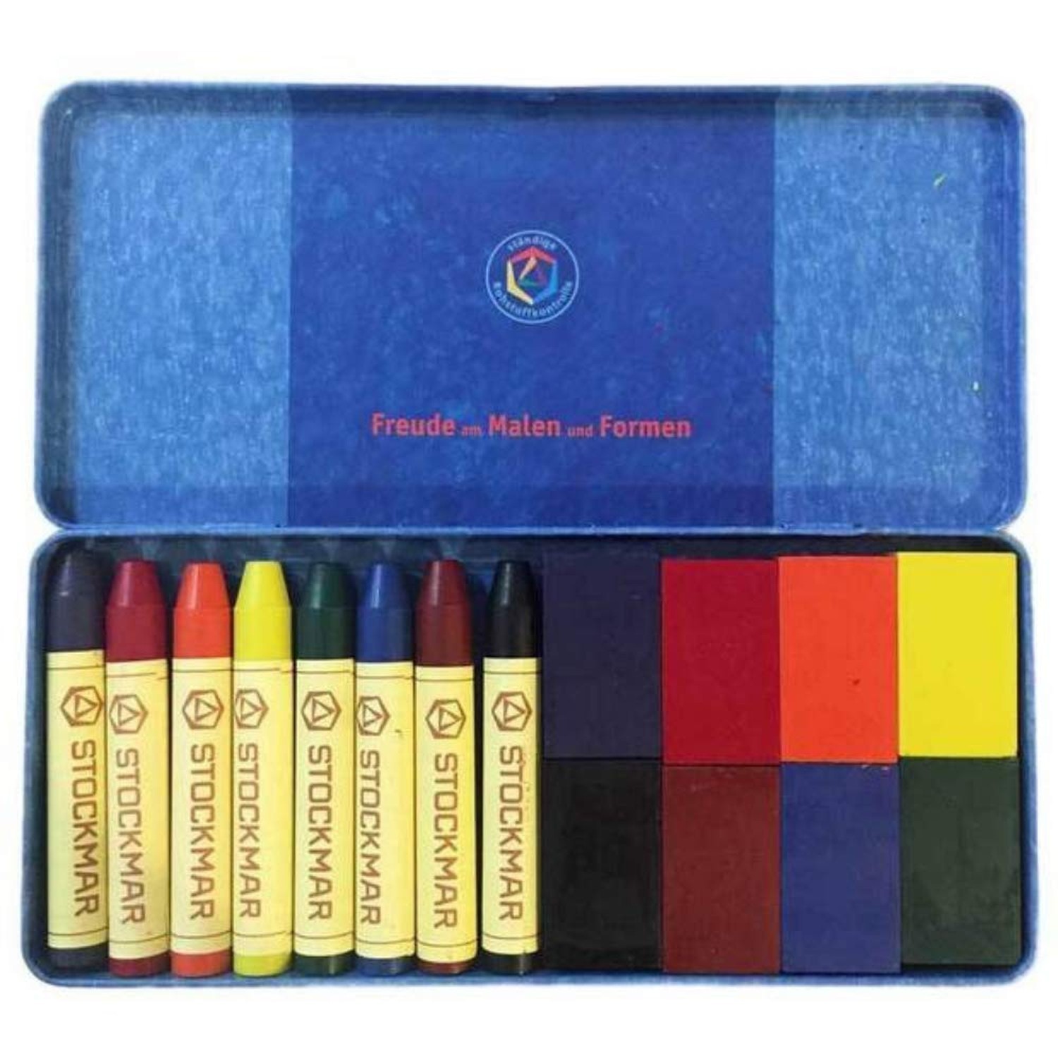 STOCKMAR Beeswax Crayons & Wax Blocks Combined Set - 8 Block and 8 Stick Cray...