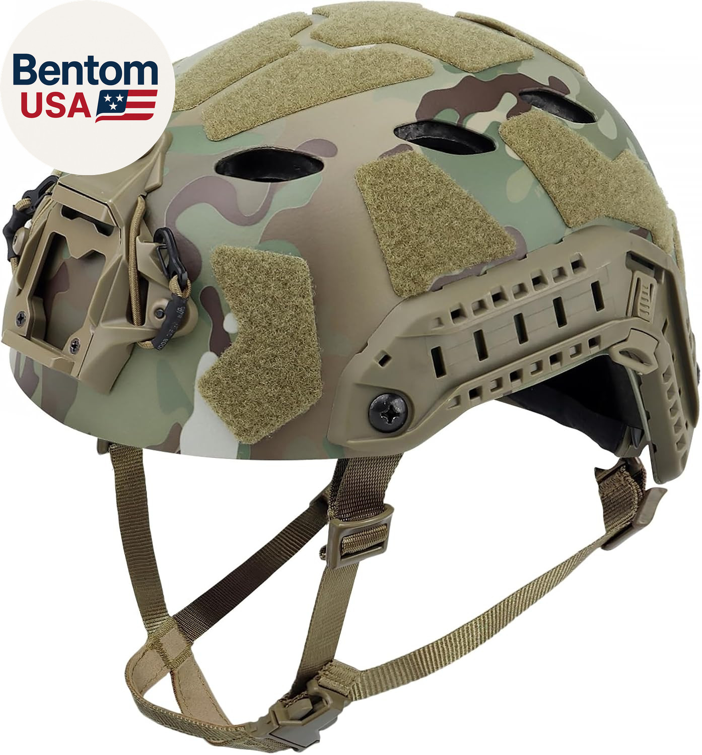 Lightweight Tactical Fast Helmet, Military Integrated Helmet with NVG Mount Base