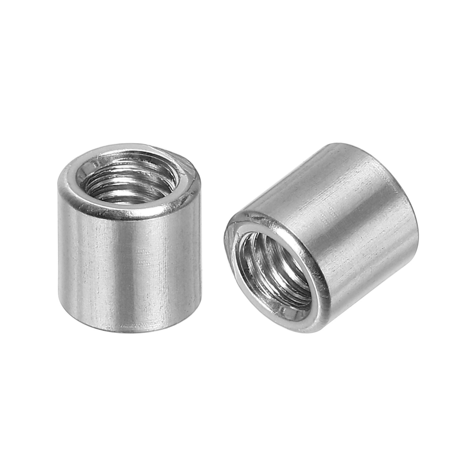 10Pcs Round Connector Nuts, M5x8x8mm Coupling Nut Sleeve Rod Bar Stud Nut