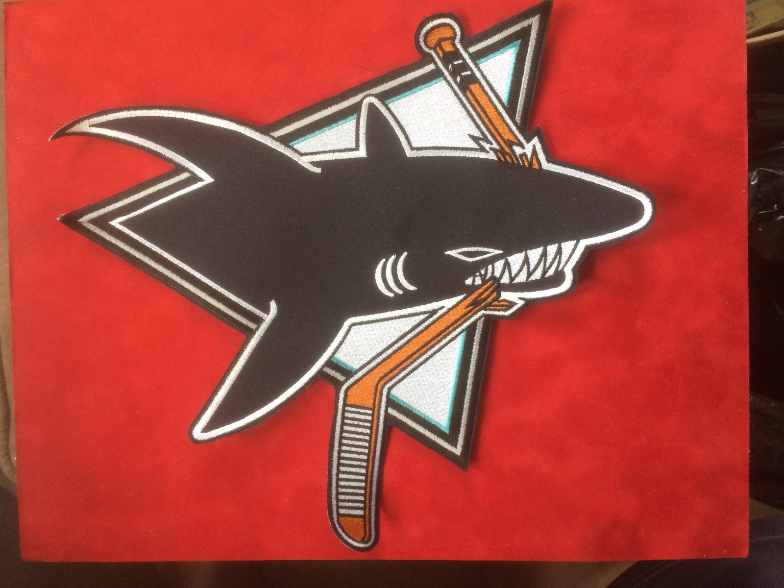 San Jose Sharks Large 12 inch Patch - New - NHL - Additional Patches Ship FREE!