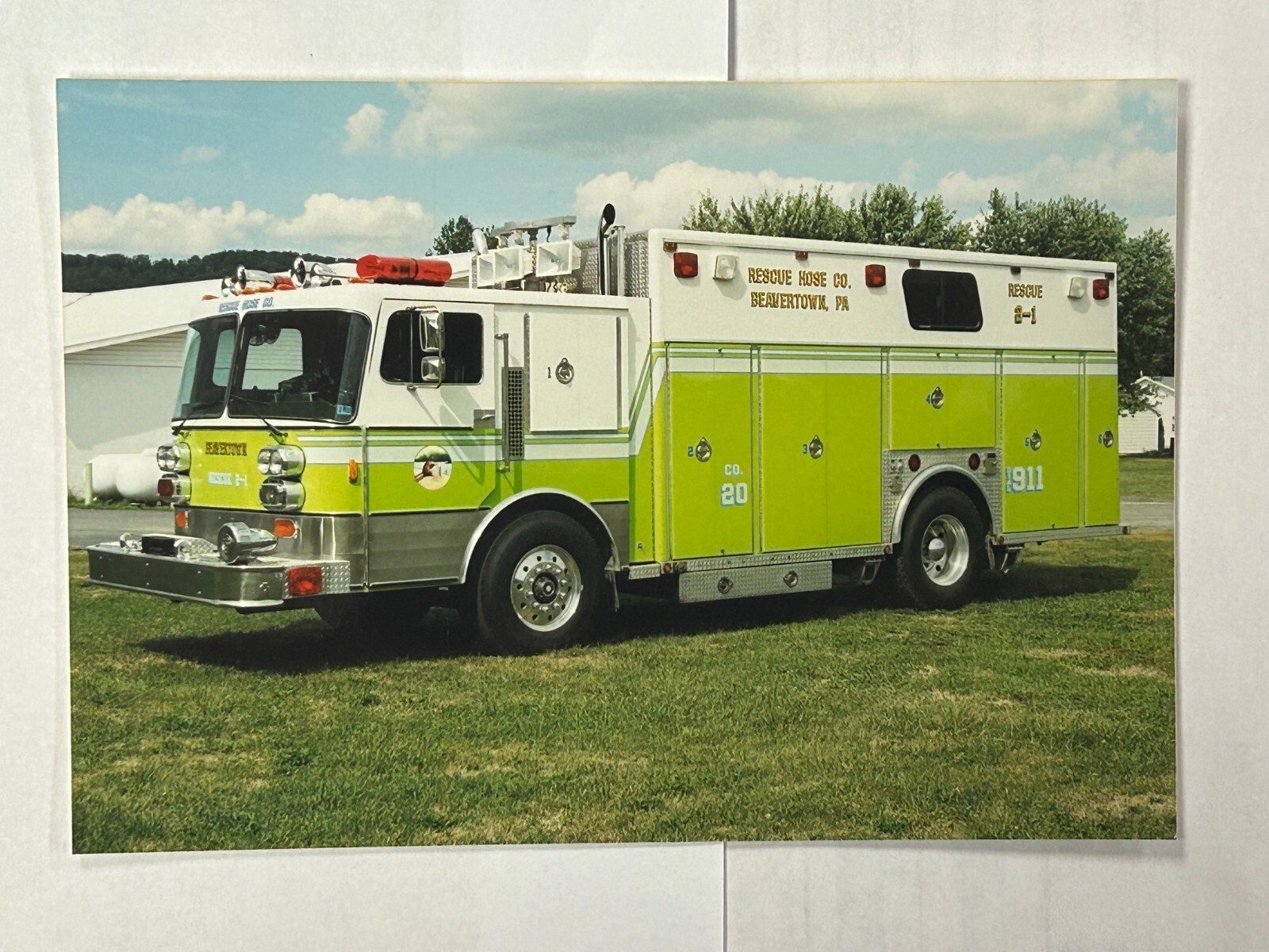 Beavertown PA 1984 Pemfab Emergency One Rescue Fire Apparatus Photo A56