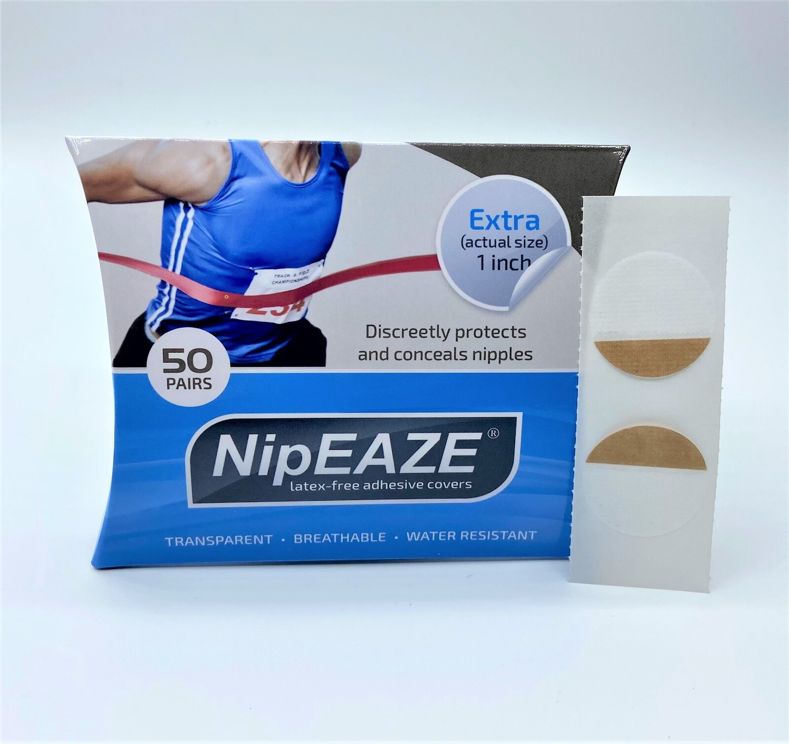 NipEaze - Value Pack - The Original Sports Nipple Cover - 50pairs 1.0inch