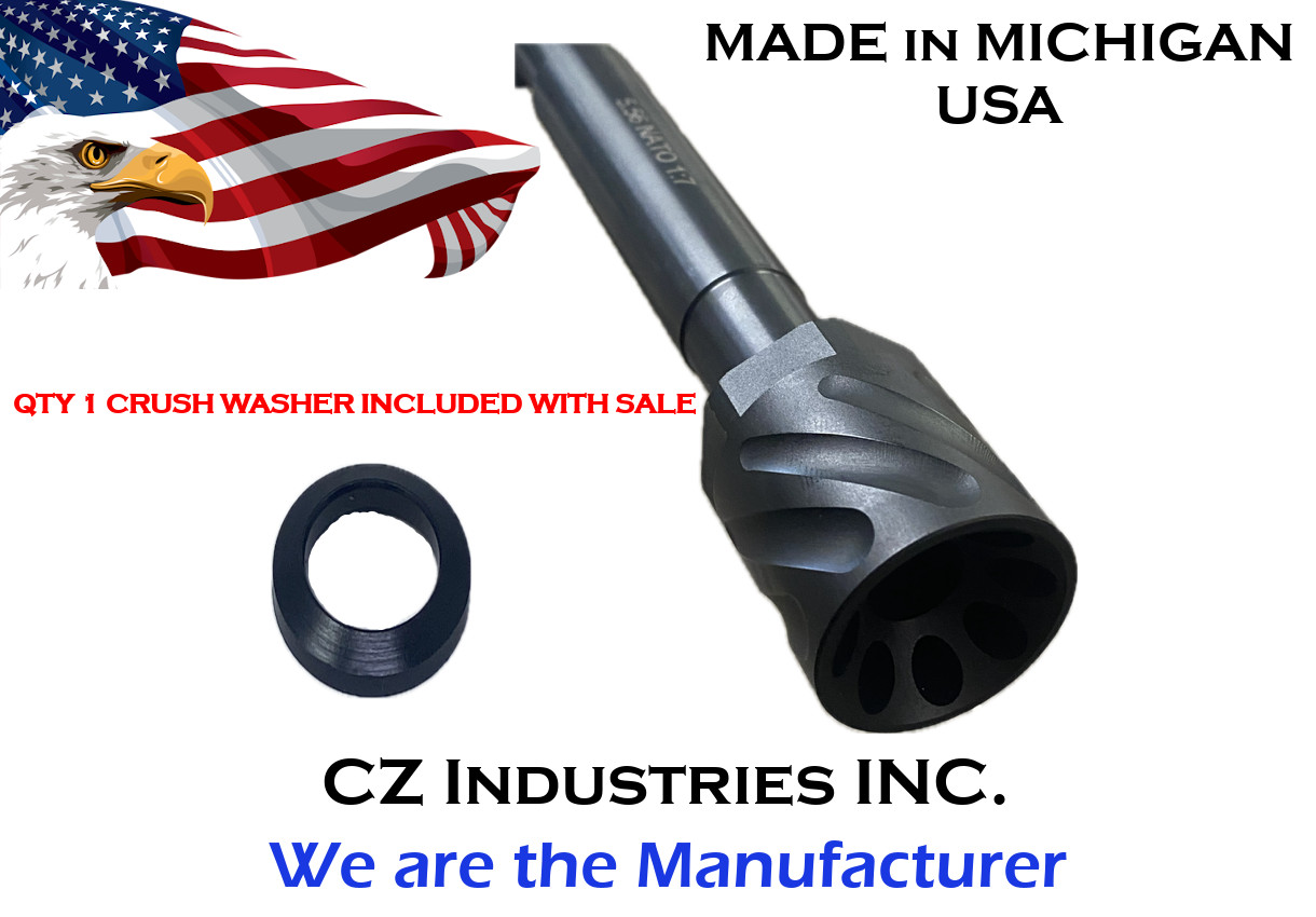 NEW! BLACK 7075 Aluminum Compact Low Concussion 1/2x28 Muzzle Brake Compensator