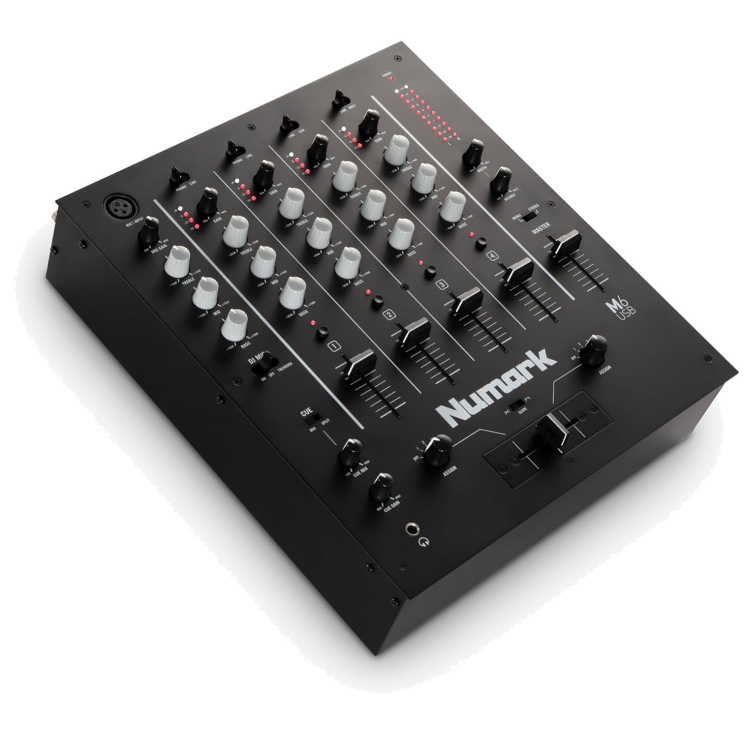 Professional 4-Channel DJ Mixer with Replaceable Crossfader