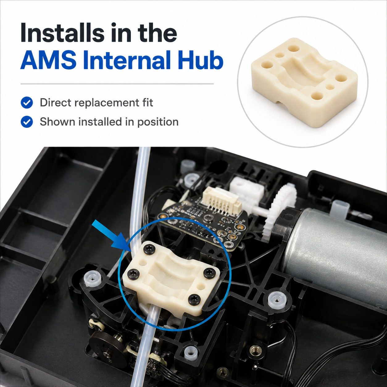 4 Pack Bambu Lab AMS Internal Hub Cover PETG Repair Replacement Part
