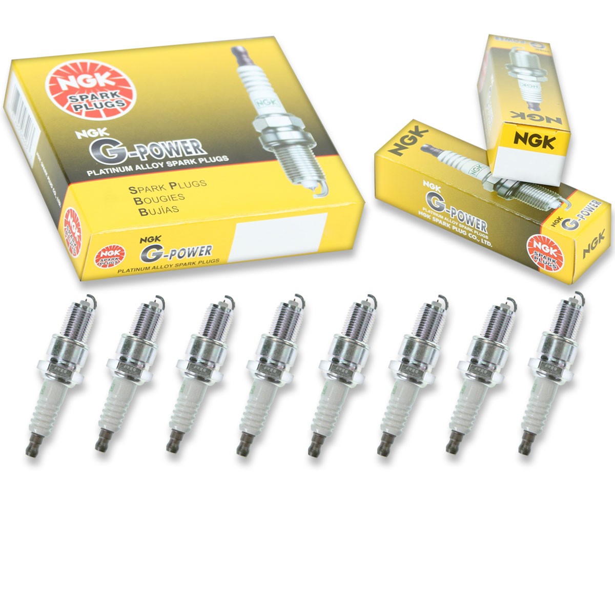 8 pcs NGK G-Power Spark Plugs for 1966-1969 Chevrolet Chevelle 6.5L V8 - cs