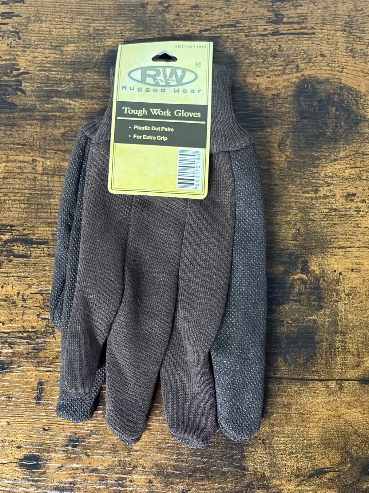 Rugged Wear Tough Work Glove - NWT Brown Dot Hand Gloves Menards