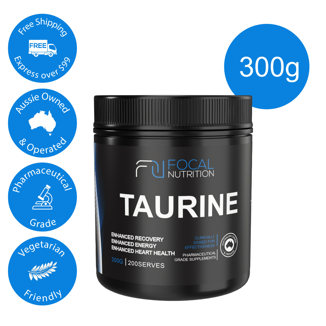 FOCAL NUTRITION 100% PURE TAURINE POWDER 300g *Pharmaceutical Grade*
